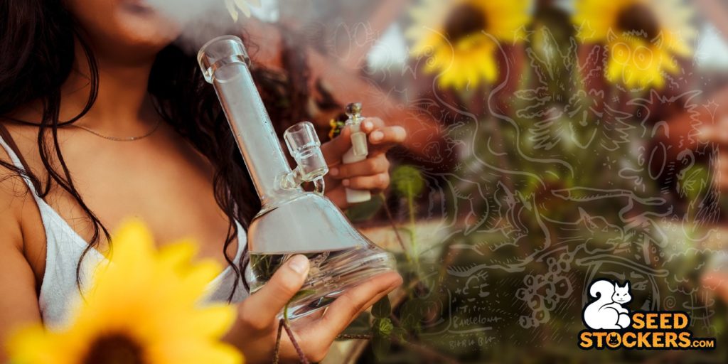 girl smoking cannabis