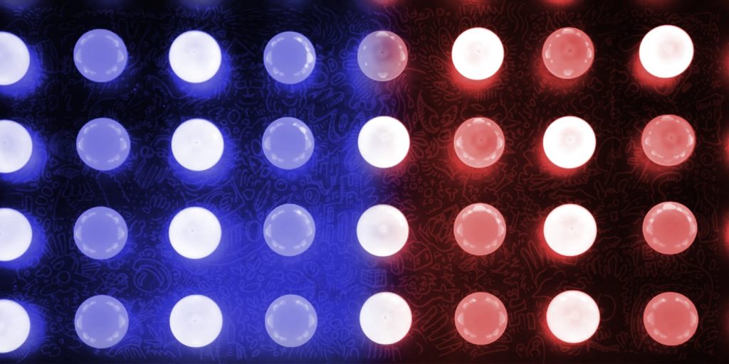 red light and blue light